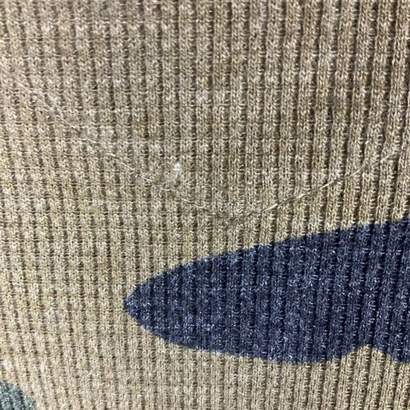 NWT FRYE AND CO Long Sleeve Henley Waffle Green Brown Camo Cotton Poly Men’s SM - Picture 10 of 10